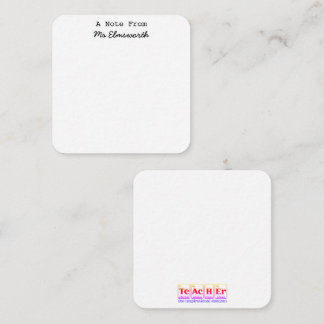 Wetenschapsleraar Custom Briefpapier Notitieblok G Notitiekaartje