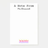 Wetenschapsleraar Custom Briefpapier Notitieblok G Post-it® Notes (Voorkant)