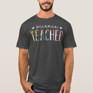 Wetenschapsleraar Cute Floral Design T-shirt