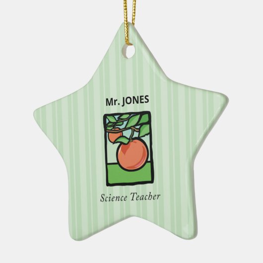 Wetenschapsleraar Dank je, Apple Keramisch Ornament (Links)