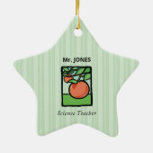 Wetenschapsleraar Dank je, Apple Keramisch Ornament (Achterkant)