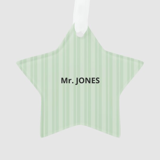 Wetenschapsleraar Dank je, Apple Ornament (achterkant)