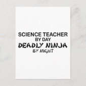 Wetenschapsleraar Deadly Ninja Briefkaart (Voorkant)