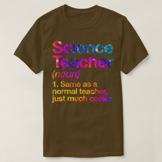Wetenschapsleraar Definitie eerste dag T-shirt (Design voorkant)