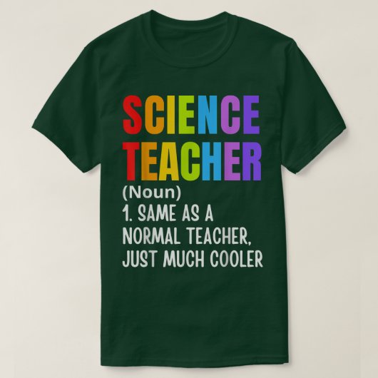 Wetenschapsleraar definitie grappig terug naar sch t-shirt (Design voorkant)