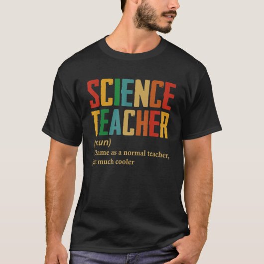 Wetenschapsleraar Definitie Terug naar school T-shirt (Voorkant)