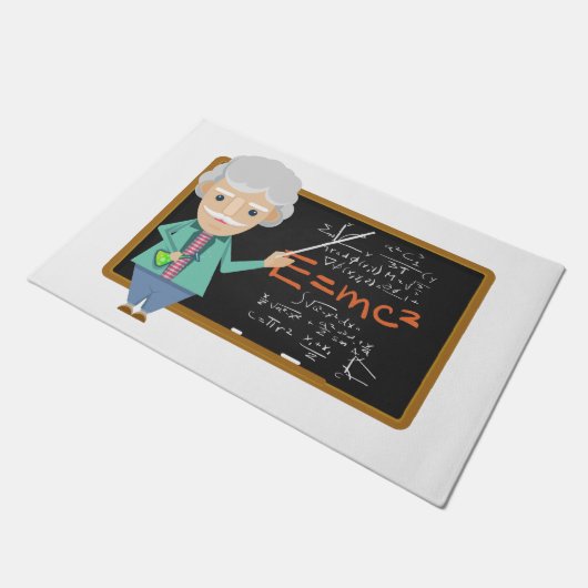 Wetenschapsleraar EMC2-formule Deurmat (Schuin)