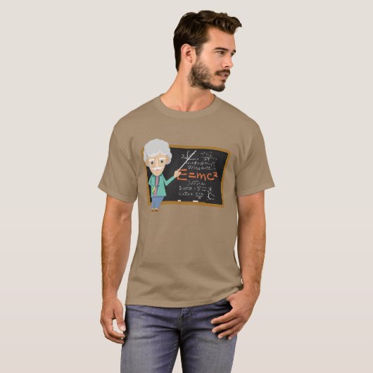 Wetenschapsleraar EMC2-formule T-shirt (Voorkant volledig)