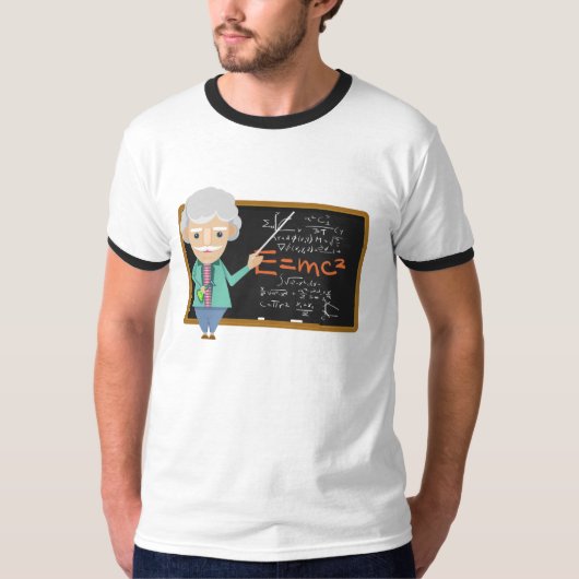 Wetenschapsleraar EMC2-formule T-shirt (Voorkant)