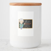 Wetenschapsleraar EMC2-formule Voedselcontainer Etiket (Voorkant)