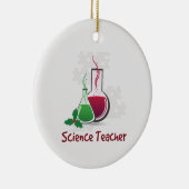 Wetenschapsleraar, experimenten met kerst keramisch ornament (Rechts)