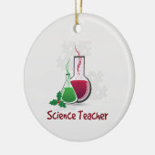 Wetenschapsleraar, experimenten met kerst keramisch ornament (Links)