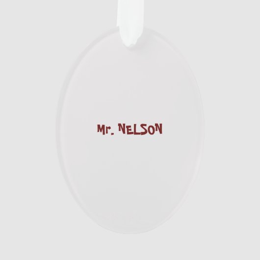 Wetenschapsleraar, experimenten met kerst ornament (achterkant)