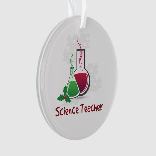 Wetenschapsleraar, experimenten met kerst ornament (voorkant)