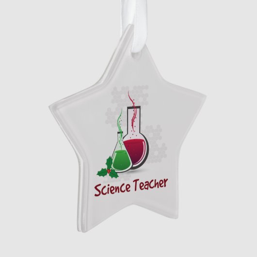 Wetenschapsleraar, experimenten met kerst ornament (voorkant)