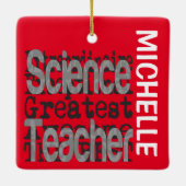 Wetenschapsleraar Extraordinaire CUSTOM Keramisch Ornament (Achterkant)