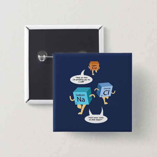 Wetenschapsleraar Funny Geek Gag Vierkante Button 5,1 Cm (Voorkant /achterkant)