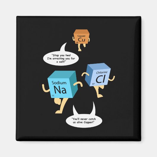 Wetenschapsleraar Geek Gag Magneet (Voorkant)