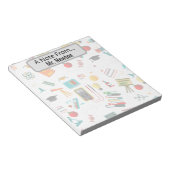 Wetenschapsleraar Gepersonaliseerde gedrukte appel Notitieblok (Schuin)