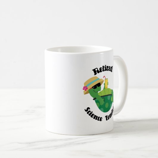 Wetenschapsleraar in ruste (schildpad) koffiemok (Voorkant rechts)