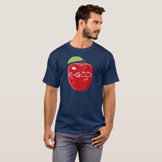 Wetenschapsleraar Isaac Newton wet zwaartekracht A T-shirt (Voorkant volledig)
