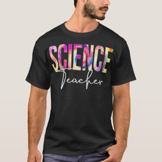 Wetenschapsleraar laat de verf teruggaan naar scho t-shirt