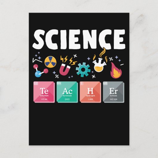 Wetenschapsleraar Laboratoriumchemie Briefkaart (Voorkant)
