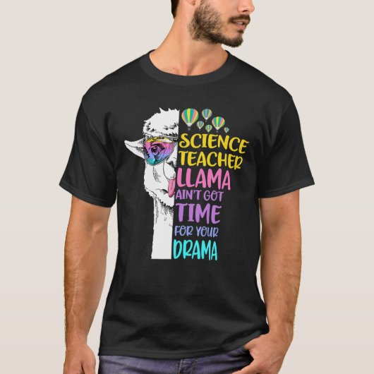 Wetenschapsleraar Llama T-shirt (Voorkant)