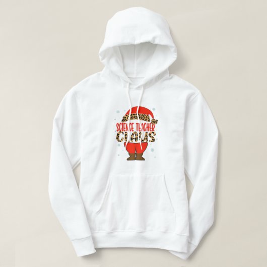 Wetenschapsleraar met kerstkerstkerstkerstkerstker hoodie (Design voorkant)