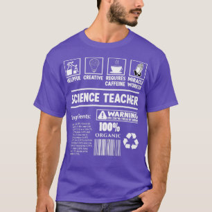 Wetenschapsleraar Nutritionele feiten Funny for Wo T-shirt