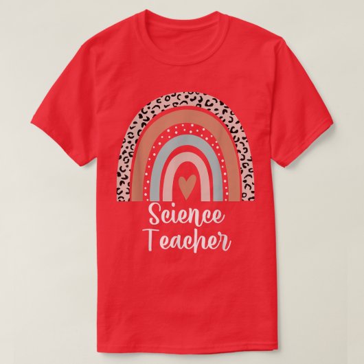 Wetenschapsleraar Regenboogluipaard T-shirt (Design voorkant)