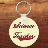Wetenschapsleraar rode tekst overhemden en cadeaus sleutelhanger (Voorkant)
