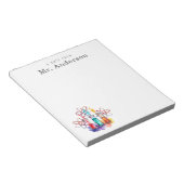 Wetenschapsleraar scheikunde testbuizen notitieblok (Schuin)