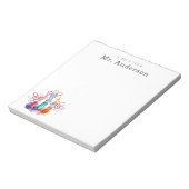 Wetenschapsleraar scheikunde testbuizen notitieblok (Linkerzijde)