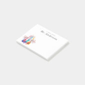 Wetenschapsleraar scheikunde testbuizen post-it® notes (Schuin)