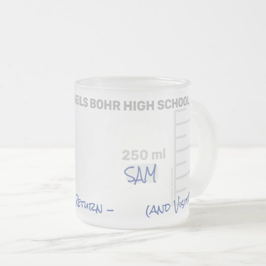 Wetenschapsleraar Student Lab Beaker Afstuderen Gi Matglas Koffiemok (Voorkant rechts)