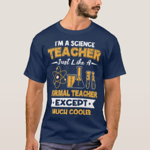 Wetenschapsleraar zoals normaal, behalve veel koel t-shirt
