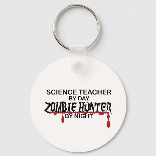 Wetenschapsleraar Zombie Hunter Sleutelhanger (Voorkant)