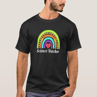 Wetenschapsleraren, kunsten en regenbogen t-shirt
