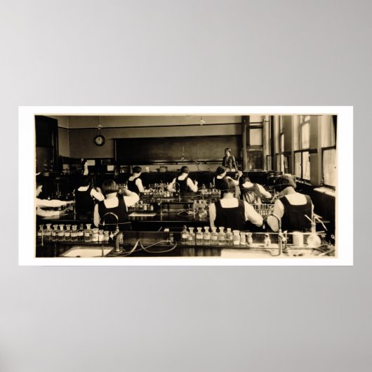 Wetenschapsles op de London Grammar School voor Gi Poster (Voorkant)