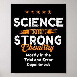 Wetenschapsliefhebber met emotionele chemie ~ Grap Poster