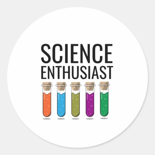 Wetenschapsliefhebber Ronde Sticker (Voorkant)