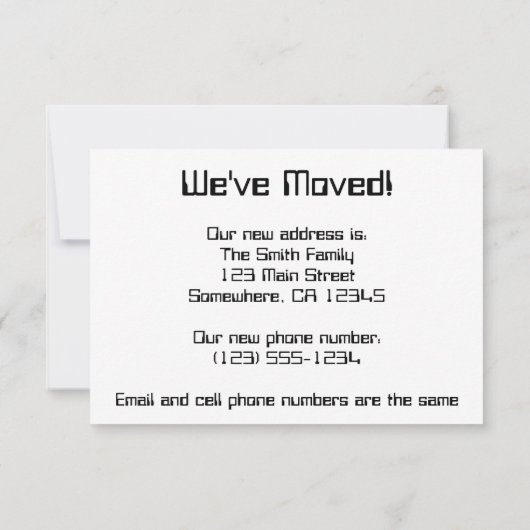 wetenschapsmakels, adreswijziging aankondiging (Achterkant)