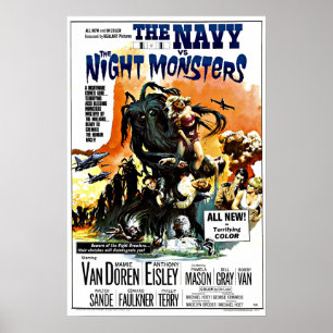  wetenschapsmarine vs. de nachtmonster poster
