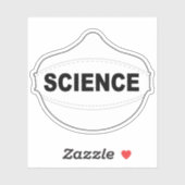 Wetenschapsmasker vinyl sticker (Vel)