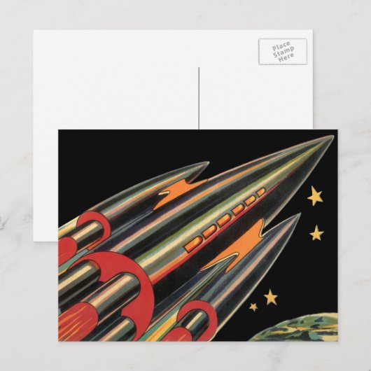 wetenschapsmaterij Scheepswerf door ruimtesterren Briefkaart (Voorkant / Achterkant)