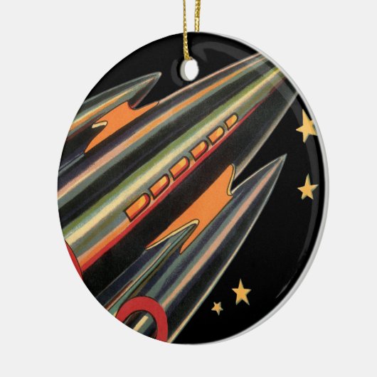  wetenschapsmaterij Scheepswerf door ruimtesterren Keramisch Ornament (Links)