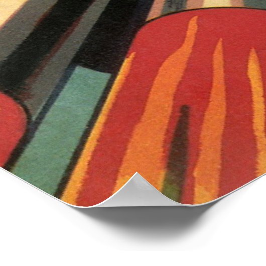  wetenschapsmaterij Scheepswerf door ruimtesterren Poster (Hoek)