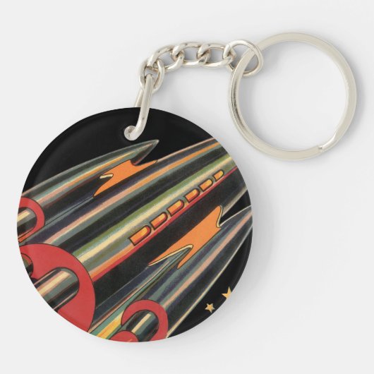 wetenschapsmaterij Scheepswerf door ruimtesterren Sleutelhanger (Achterkant)