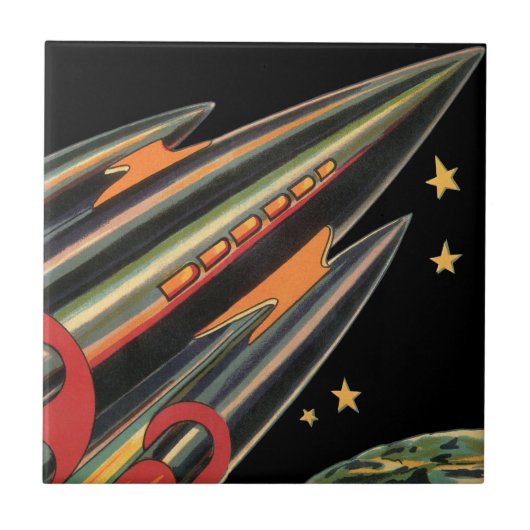  wetenschapsmaterij Scheepswerf door ruimtesterren Tegeltje (Voorkant)